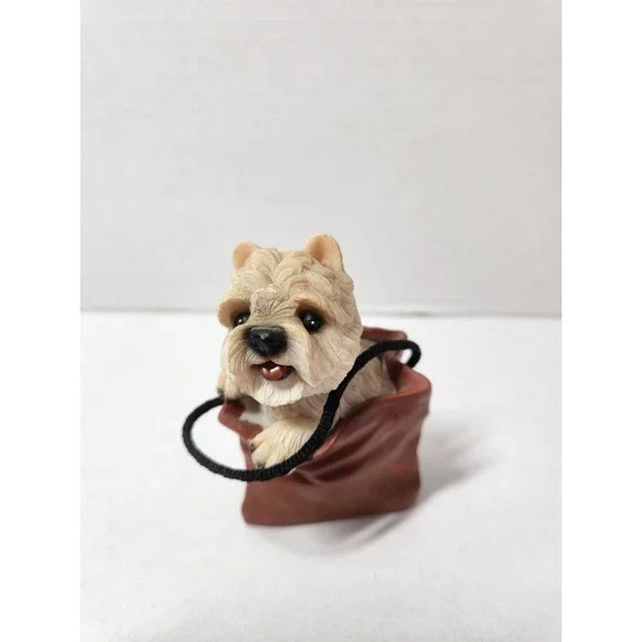 3 Resin Dogs Figures Puppies In A Bag Lab,‎ Husky, Westie Collection - Picture 3 of 15